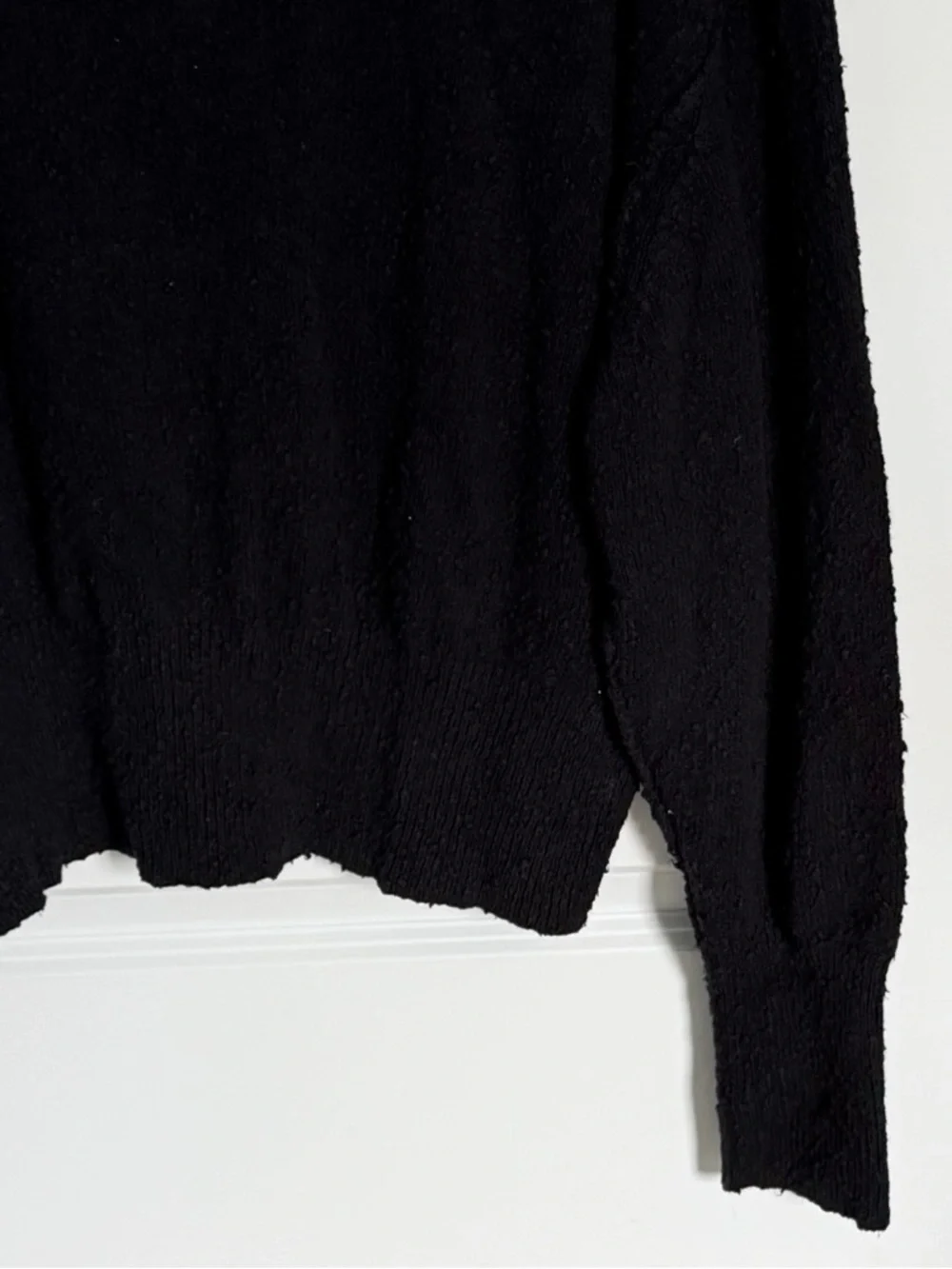 Free People Black Found My Friend Cardigan Sweater Size Large 54974